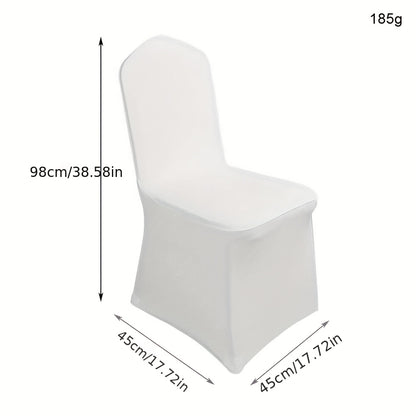 Stretch Stoelhoezen – Stoelhoes – Stoelhoezens – Stoelbekleding – Stoel Overtrek – Set van 50 Wit – Elastisch & Geschikt voor Vouwstoelen – Makkelijk Wasbaar & Duurzaam