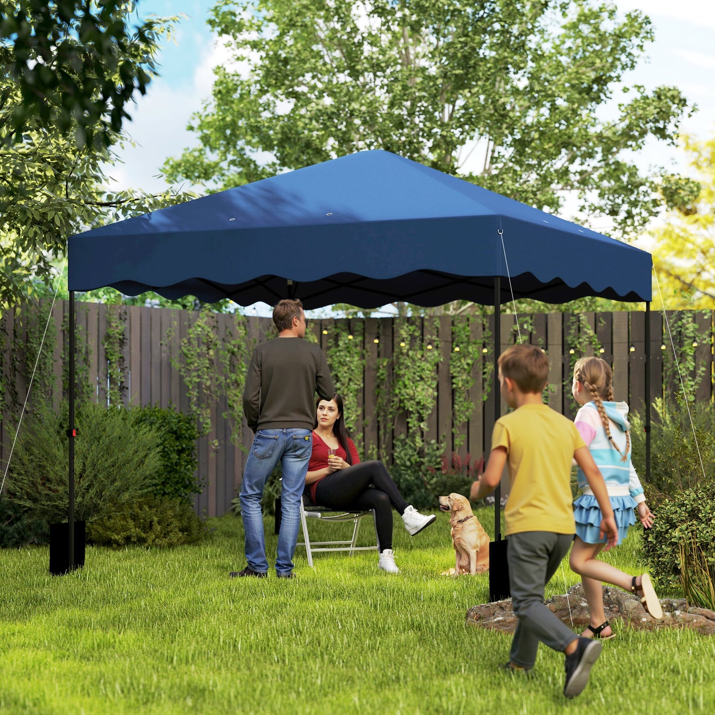 Partytent – Paviljoen – Feesttent – Tuinent – Vouwtent – 3x3 Meter – Waterdicht Oxford Stof Met UPF50+ UV-Bescherming