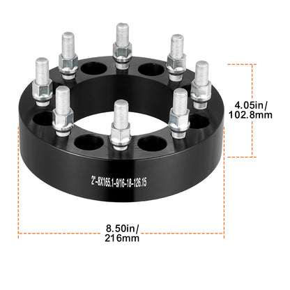 Wielspacers – Wielafstandhouders – Wielverbreeders – Adapterset – Spacerset – 2 Inch Dikte – 6061-T6 Aluminium