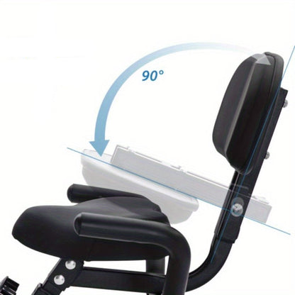 Inklapbare Hometrainer – Magnetische Weerstand – Compacte Fitnessfiets – Ruimtebesparend – Stille Training – Trainingscomputer – Weerstandsbanden - Rood