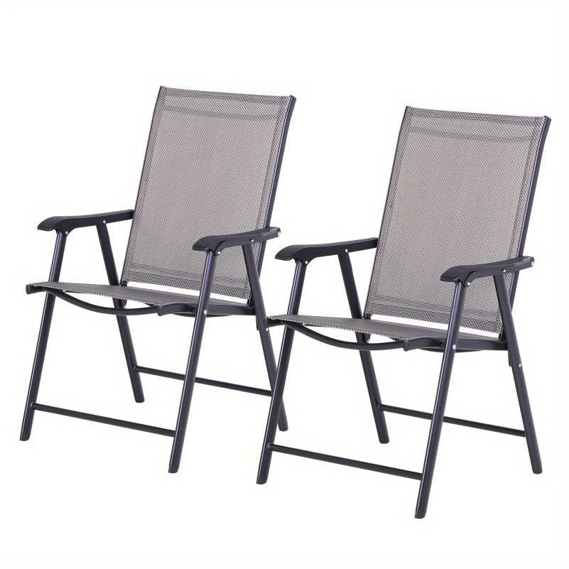 Inklapbare Campingstoelen – Camping Stoel – Outdoor Stoel – Vissersstoel – Picknickstoel – Metalen Frame – Set Van 2
