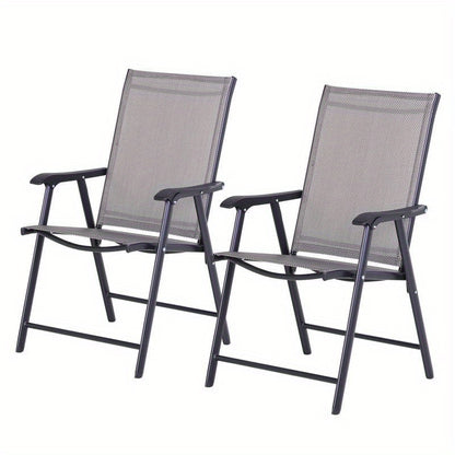 Inklapbare Campingstoelen – Camping Stoel – Outdoor Stoel – Vissersstoel – Picknickstoel – Metalen Frame – Set Van 2