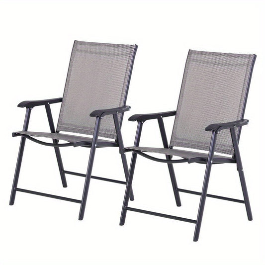 Inklapbare Campingstoelen – Camping Stoel – Outdoor Stoel – Vissersstoel – Picknickstoel – Metalen Frame – Set Van 2