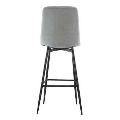 Velvet Fauteuils – Velours Stoelen – Relaxstoelen – Lounge Stoelen – Grijs Met Zwart Houten Frame – Inclusief Voetsteunen – Onderhoudsvriendelijk Hardhouten Frame