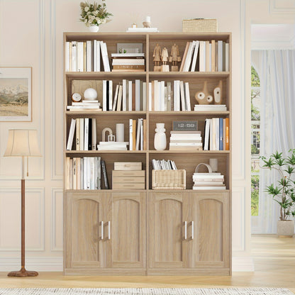 Houten Boekenkast – Boekplank – Opbergkast – Vitrinekast – Kastenrek – Zwarte Kleur – Stevige Constructie – Anti-Kantelmechanisme
