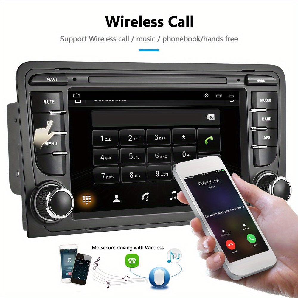 Double DIN Autoradio – Multimedia Systeem – Auto Radio – Navigatie Unit – Carplay Android Auto – 7 Inch HD Touchscreen – Draadloos CarPlay & Ahd Achteruitrijcamera