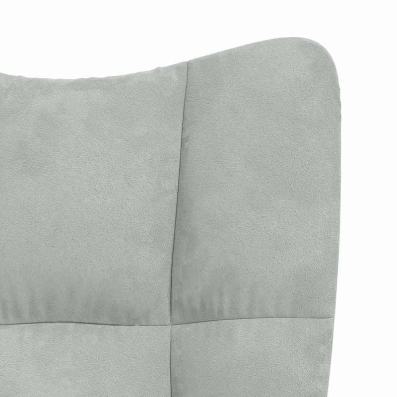 Fauteuil – Relaxstoel – Leunstoel – Zetel – Draaifauteuil – Lichtgrijs Velvet – Verstelbare Rugleuning – Afneembare Bekleding