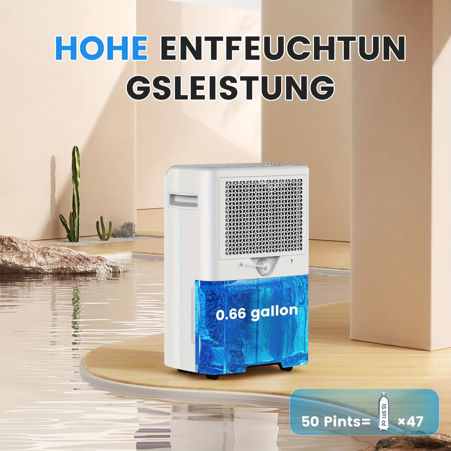 Luchtontvochtiger – Ontvochtiger – Vochtvreter – Dehumidifier – Wasdroogfunctie – 25L per Dag – Digitale Vochtigheidsmeter