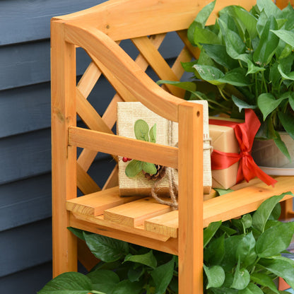 Plantenrek – Bloemenrek – Plantenstandaard – Plankrek – Plantenhouder – Verstelbare Planken – Inklapbaar Design – Voorgestreken Natuurlijk Dennenhout – Max. Draagkracht 15 kg