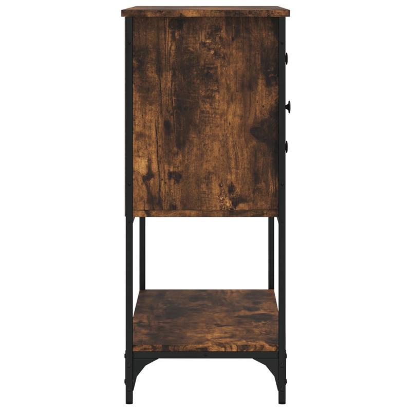 Sideboard 100x36x85cm processed wood, smoked oak Practical and removable