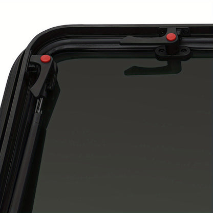 Uitzetraam Camper – Caravanraam – Mobiel Raam – Rolvenster – Ventilatieraam – Gebogen Gehards Glas – Aluminium Frame – Inclusief Horrenraam – 800x500 mm – Duurzaam Lichtgewicht