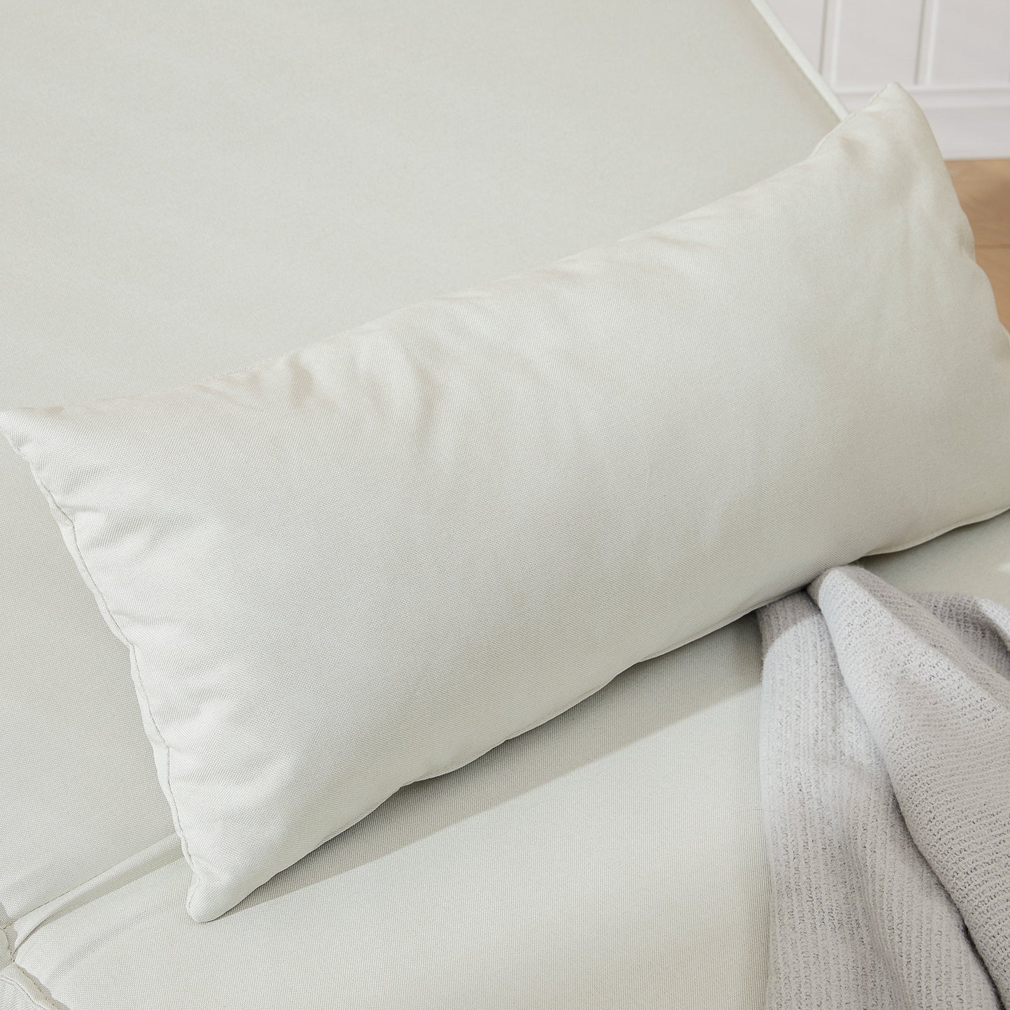 Slaapbank – 2-in-1 Slaapstoel – Bedbank – Loungestoel – Fauteuil – Verstelbare Rugleuning – Compact Formaat 94x78x80 cm – Scandinavisch Design Creme