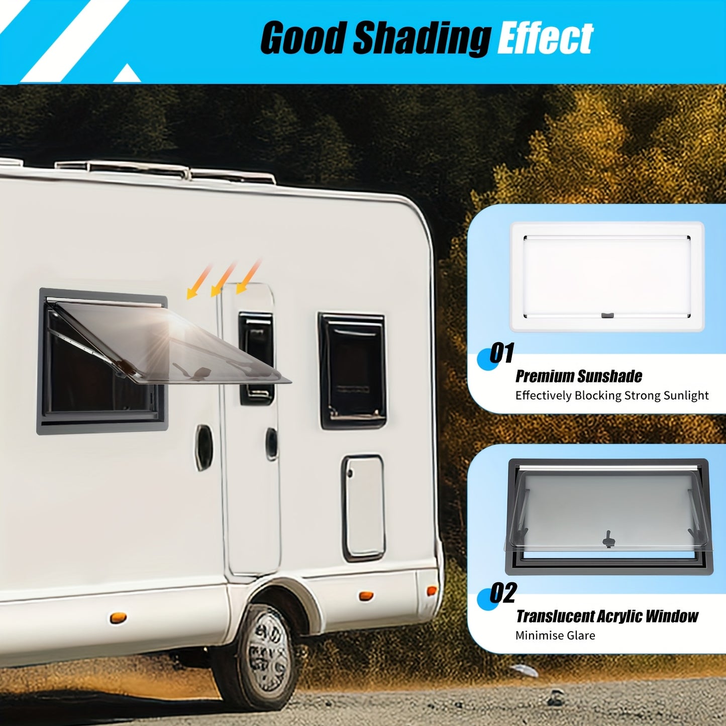 Caravan Ventilatieraam – Caravan Ventilatieraam Draaikiep – Caravan Uitzetraam – Mobilhome Ventilatieraam – Camper Ventilatieraam – Aluminium Frame – Afmeting 900x500 mm – Zwart