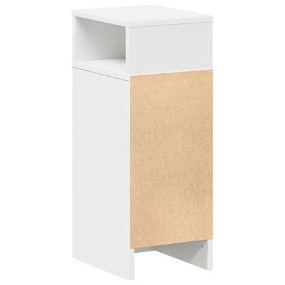 Set of 2 White Bedside Tables with Drawer, Measuring 25X31X66 Cm