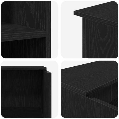 Ontvangstbalie – Receptiebalie – Balie – Bureau – Ingangsbureau – Zwart Eiken Look – Opbergruimte Met Lade – Stevig Houten Frame – 100x50x103,5 cm