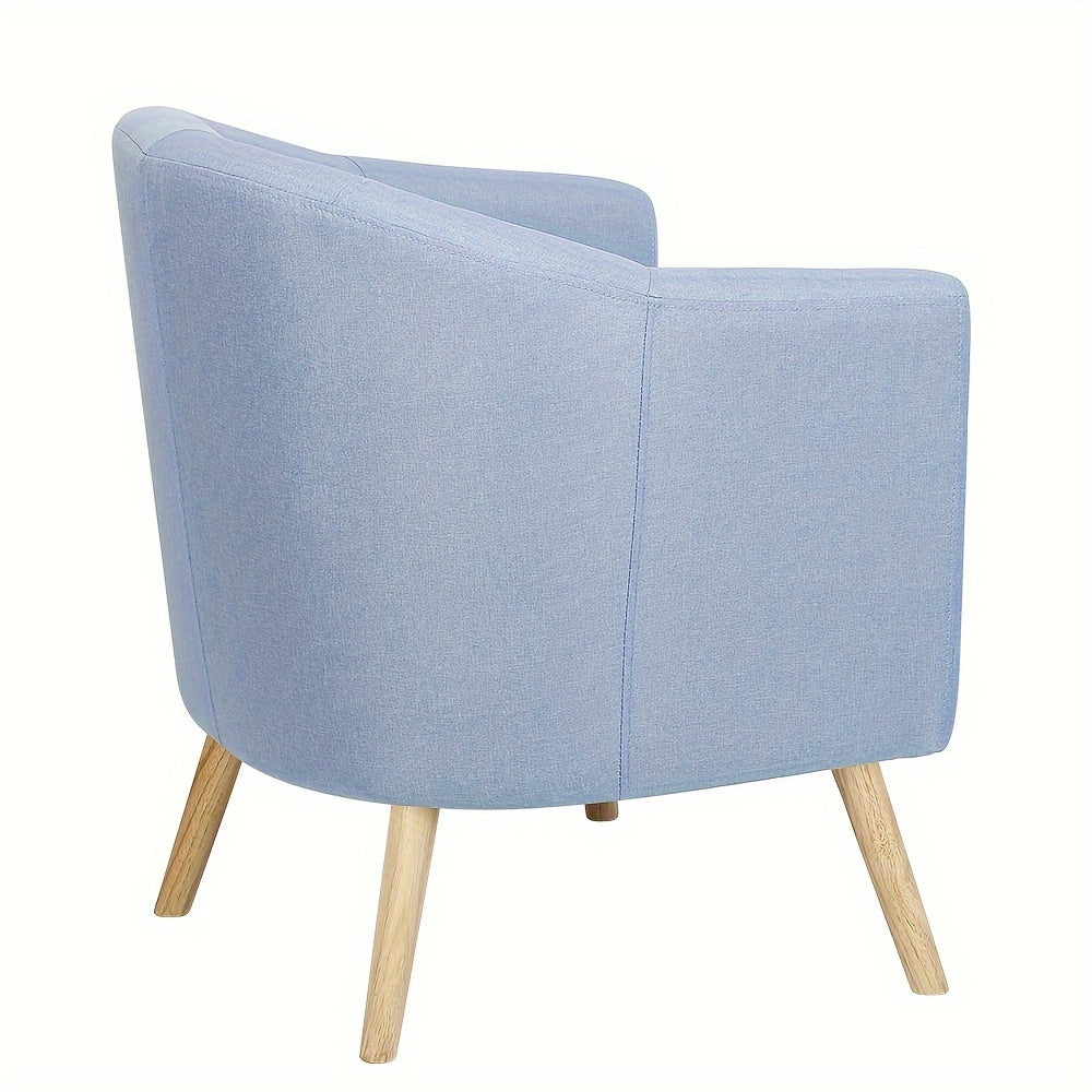 Fauteuil – Stoel – Zetel – Armstoel – Accentstoel – 64x60x70cm – Linnen Bekleding – Berkenhouten Poten