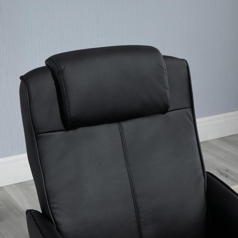 Ergonomic Recliner Chair with Footrest - Heavy-Duty Leisure Chair, Easy Assembly Living Room, Bedroom, Home Theater Seat - Sturdy Base for Hard Floors - Modern Minimalist Furniture for Reading, Watching TV, Napping - Space-Sa