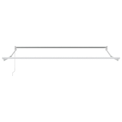 Zonnewering – Knikarmscherm – Uitvalscherm – Schaduwdoek – Markies – Verstelbaar tot 80 Graden – UV- en Waterbestendig Polyester – Aluminium Frame – Wit – 350x250 cm