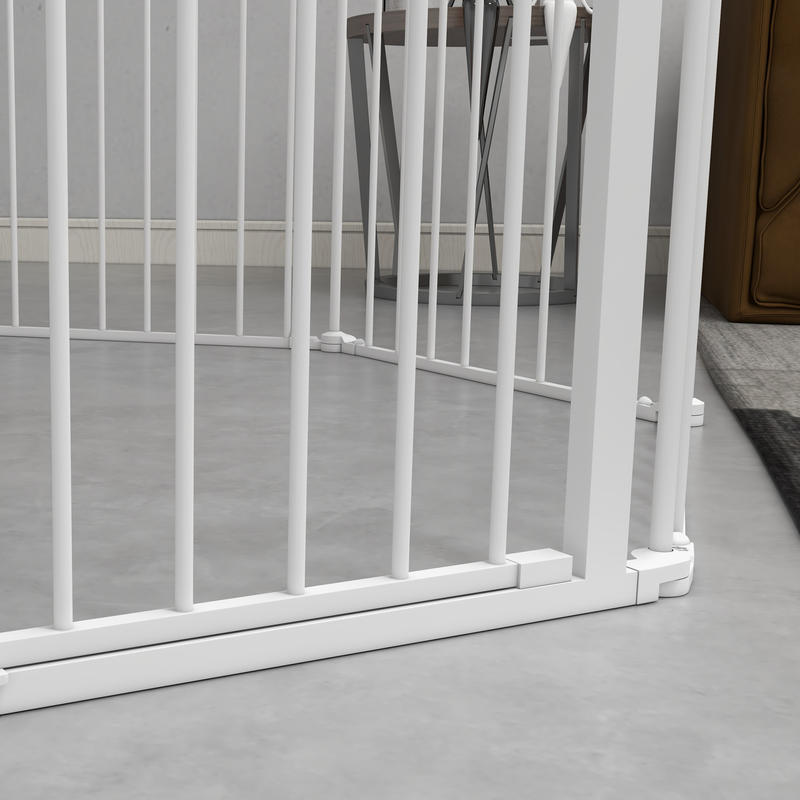 Puppy Playpen, Foldable Portable Dog Playpen, Steel Puppy Playpen, Lockable Door, Weather , Black