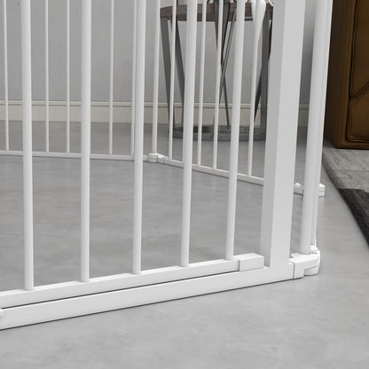 Puppy Playpen, Foldable Portable Dog Playpen, Steel Puppy Playpen, Lockable Door, Weather , Black