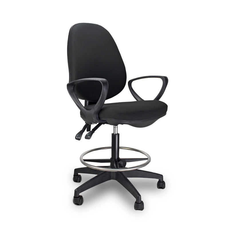 Bureaustoel – Kantoorstoel – Draaistoel – Office Chair – Ergonomische Stoel – Verstelbare Rugleuning – Zwart Nylon Onderstel