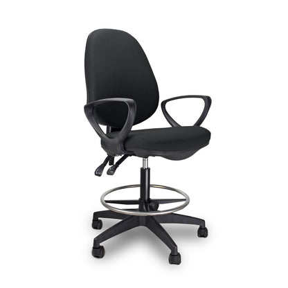 Bureaustoel – Kantoorstoel – Draaistoel – Office Chair – Ergonomische Stoel – Verstelbare Rugleuning – Zwart Nylon Onderstel