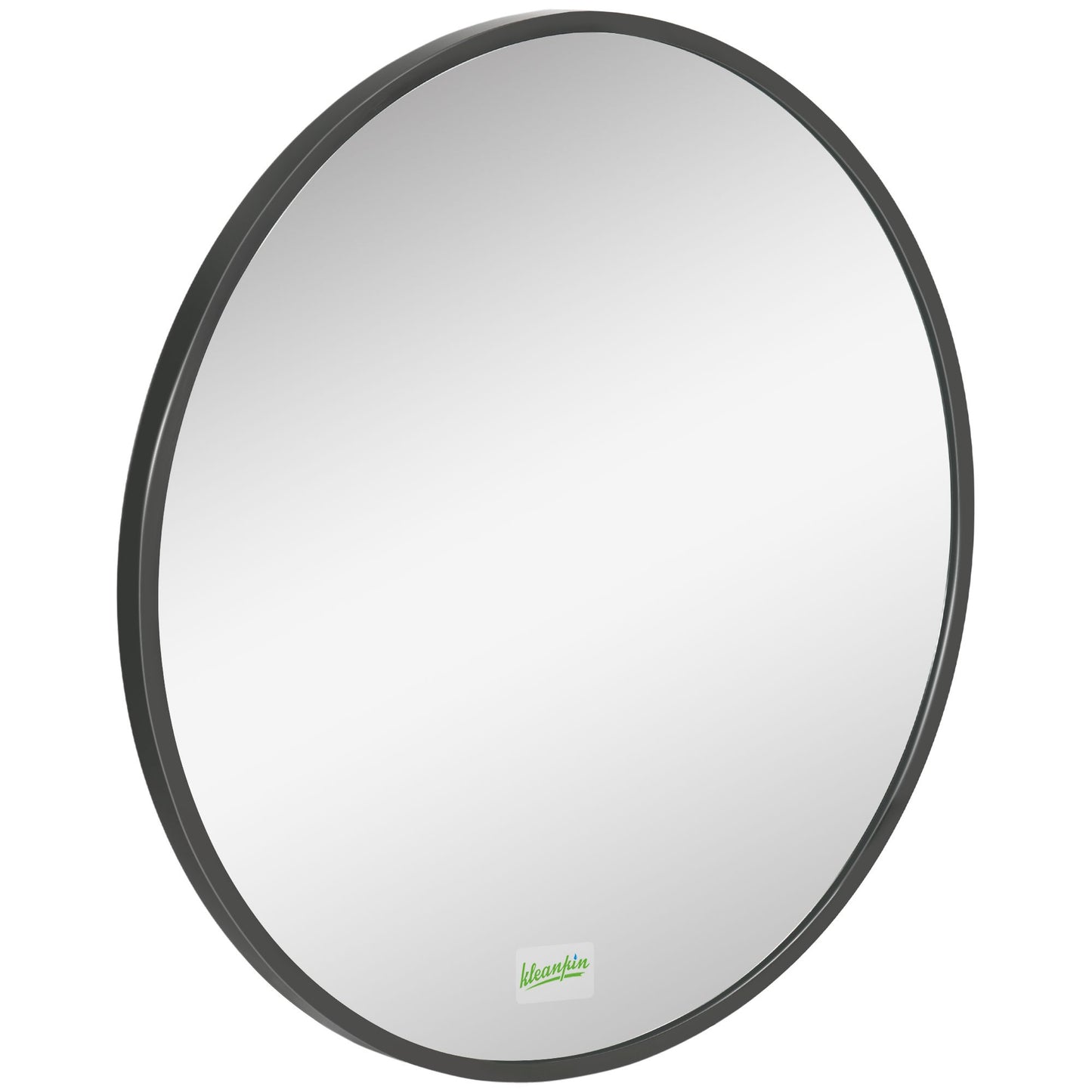 Ronde Wandspiegel – Spiegel, Wandspiegel, Badkamerspiegel, Slaapkamerspiegel – Zwart Metalen Frame – Ø50 cm – Duurzaam & Eenvoudig Te Bevestigen