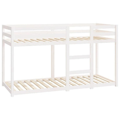Stapelbed – Hoogslaper – Bunkbed – Kinderbed – Mezzanine Bed – Wit – 75x190 cm – Massief Grenenhout