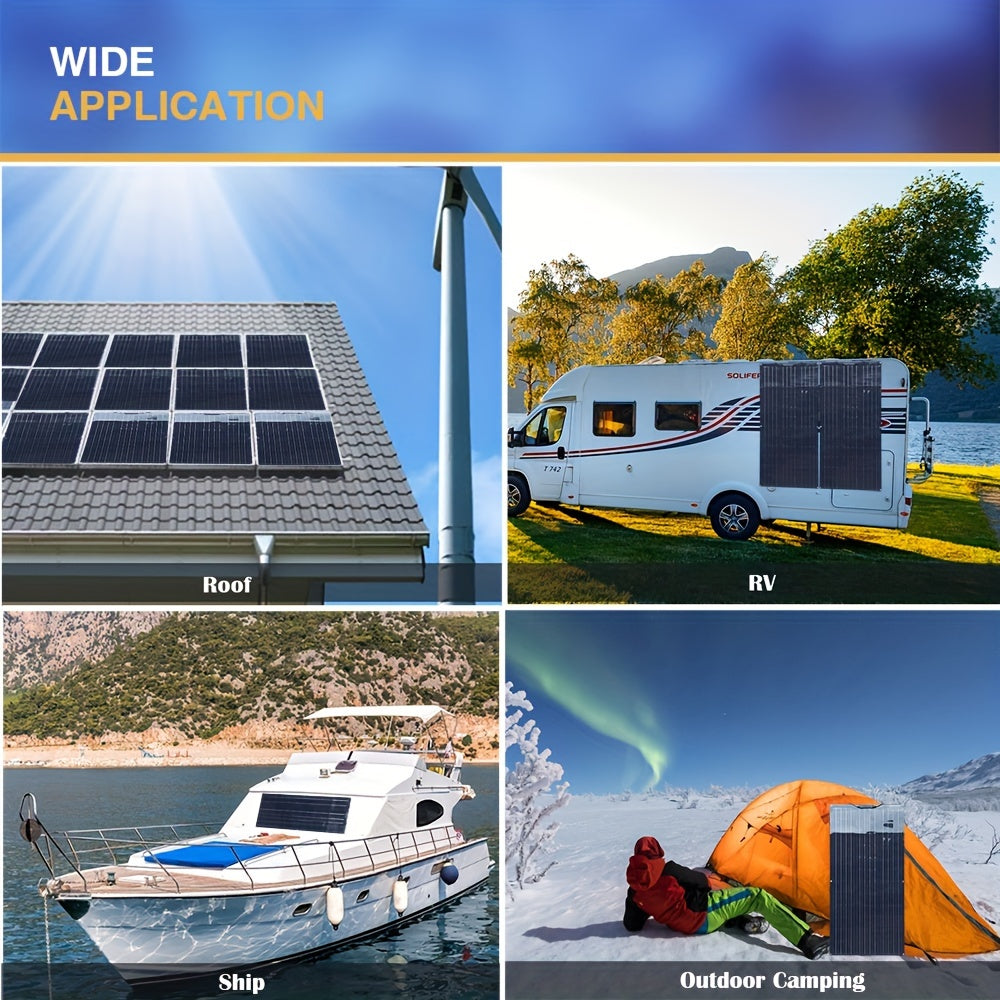 Zonnepaneel – Solar Module – Solar Panel – Zonnepanelen – Camping Paneel – Flexibel Monokristallijn – 300W Totaal – 12V Output
