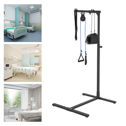 Steunbeugel Staande Hulp – Staande Steun – Opstaan Beugel – Verstelbare Handgreep – Mobiliteitshulp Zwart – Verstelbaar 130-175 cm – Stabiel Stalen Frame