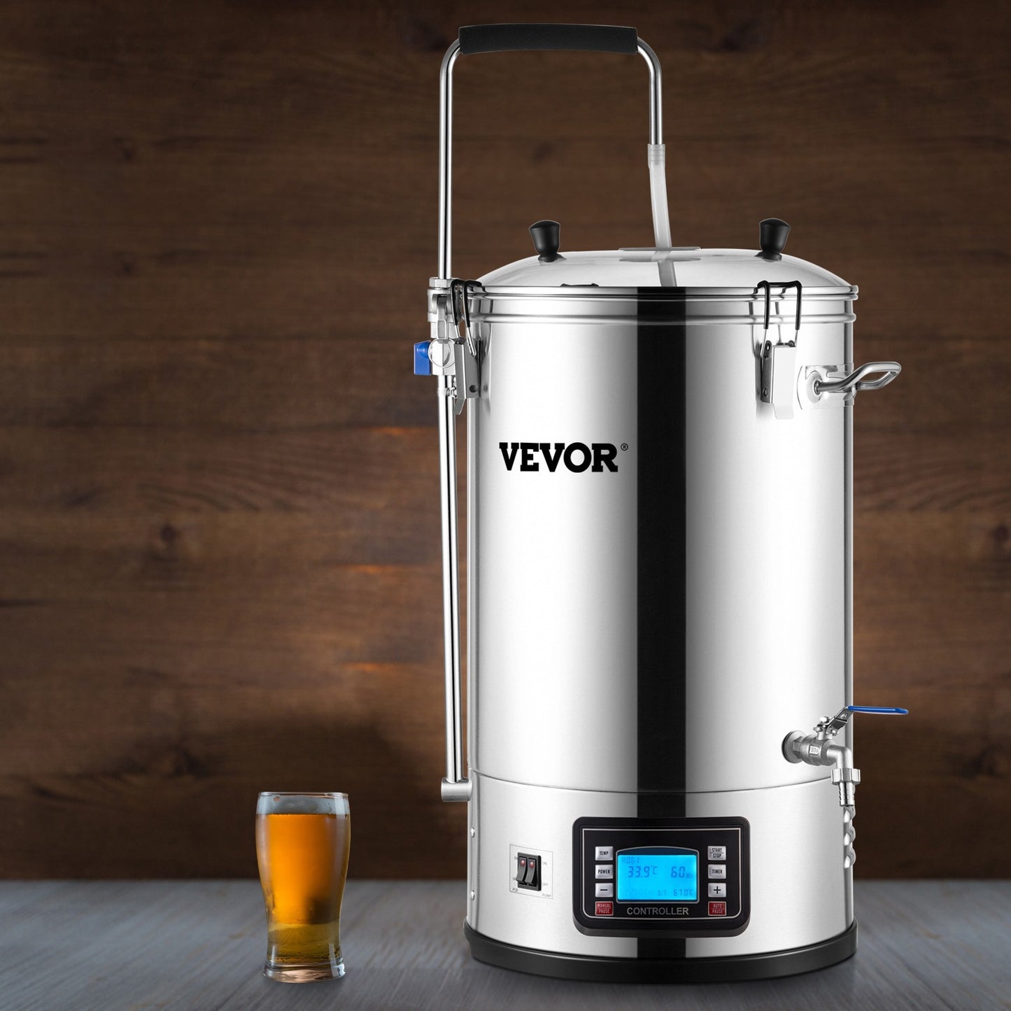 Elektrisch Bierbrouwstation – Bierbrouwsysteem – Bierbrouwketel – All-in-One Brouwinstallatie – Homebrew Kit – 30 Liter RVS Ketel – Programmeerbare Maischstappen & Circulatiepomp