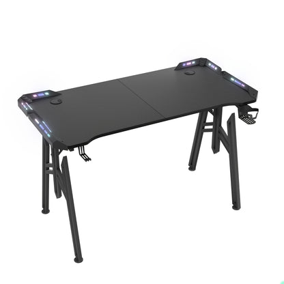 Gamingtafel – Game Bureau – Gaming Desk – Computerbureau – Werktafel – 140 cm – MDF Tafelblad – Stevig Metalen M-Poten