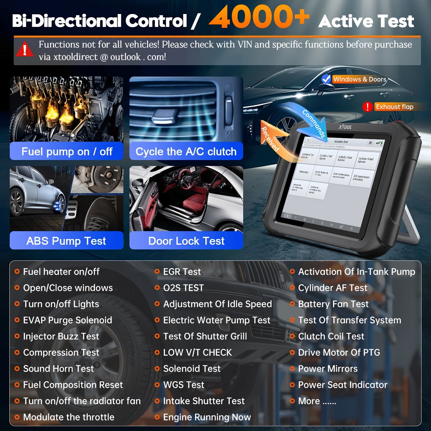 Auto Diagnose Scanner – OBD2 Scanner – Foutcode Lezer – Auto Diagnosetool – ECU Diagnostiek – Bi-Directionele Controle – 42+ Resetfuncties – Draadloos Met Wi-Fi