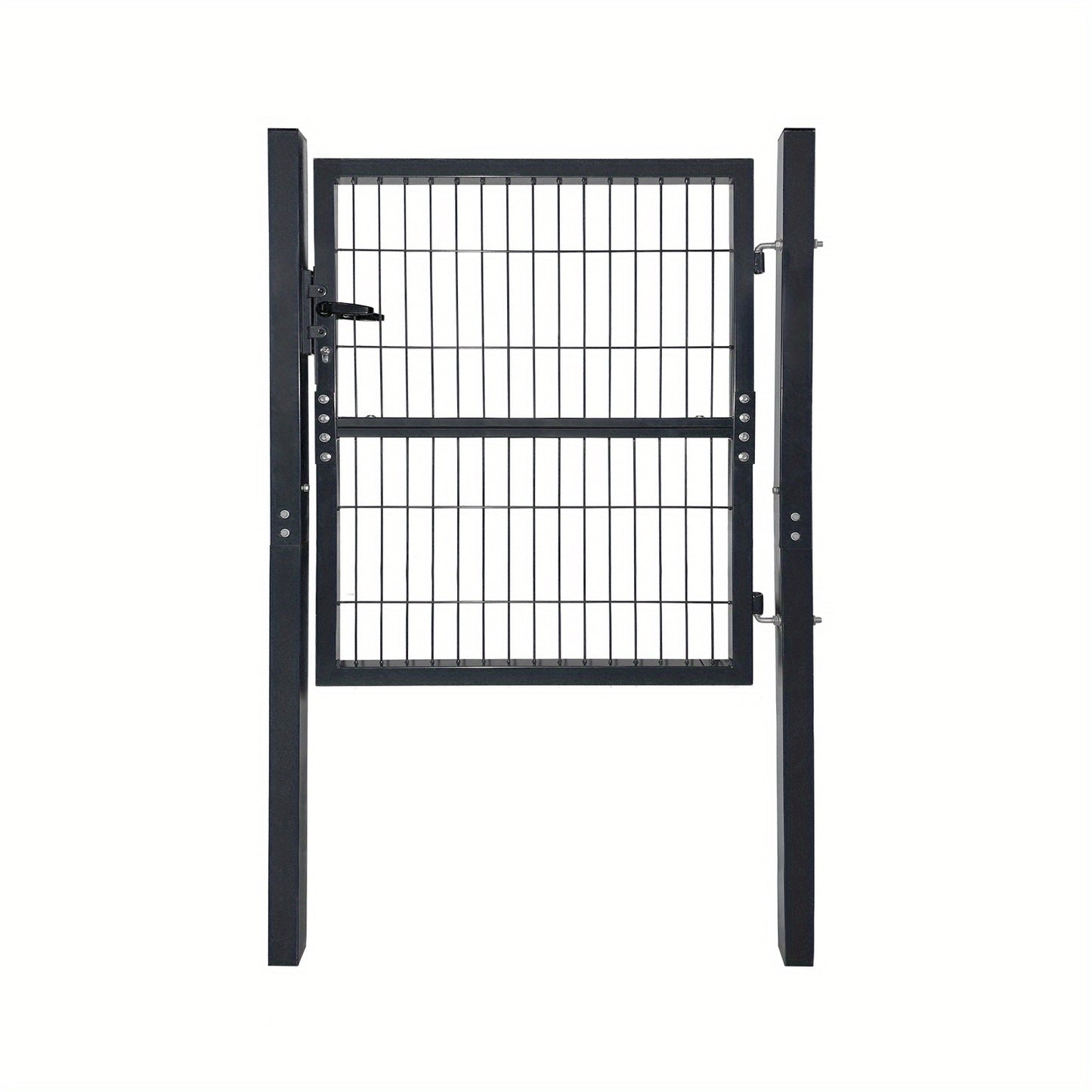 Tuinpoort – Tuinhek – Tuindeur – Hekwerk – Gaashek – Gegalvaniseerd Staal – 150 x 100 cm – Slot Met Sleutel – Weerbestendig Antraciet