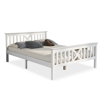 Tweepersoonsbed – Bedframe – Opbergbed – Slaapbank – Ledikant – Massief Dennehout – Vintage Design – 140x200 cm