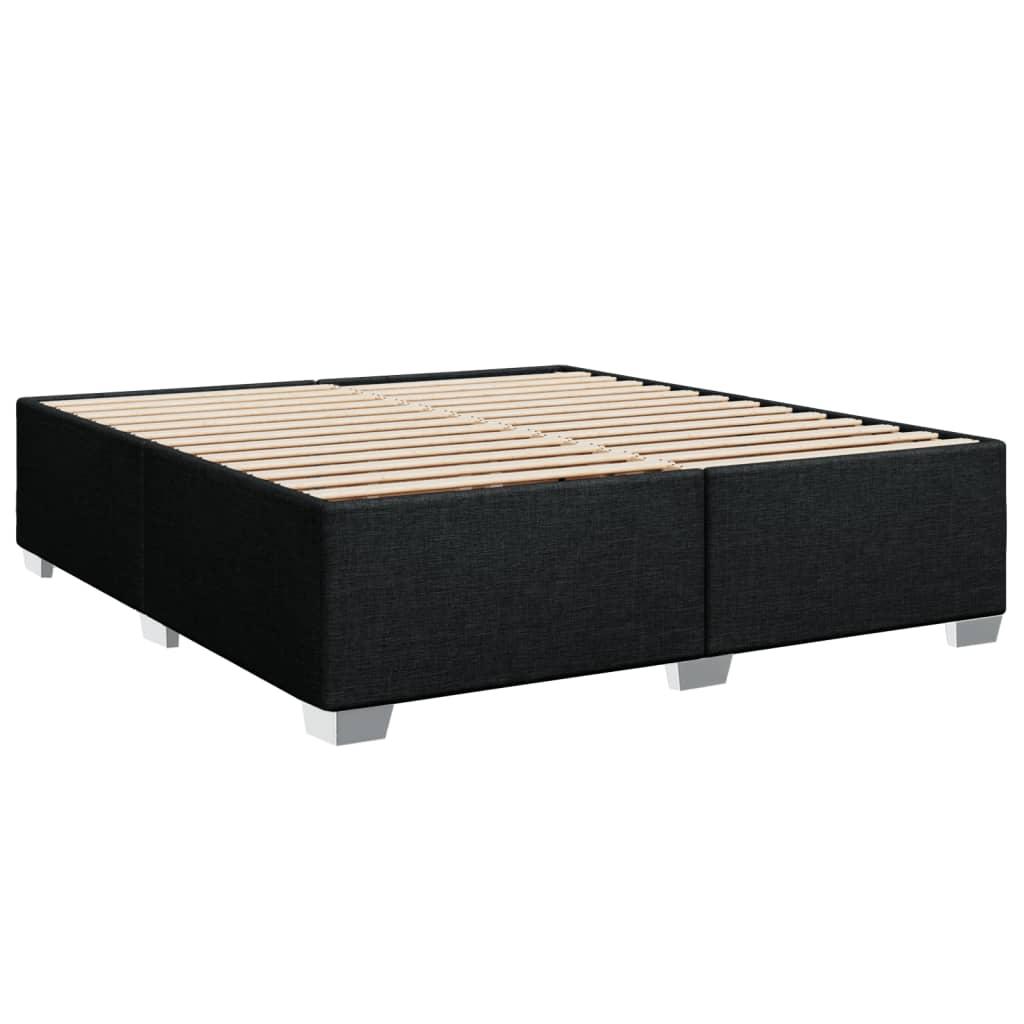 Bedframe 180x200 – Tweepersoonsbed – Ledikant – Slaapbank – Bedbodem – Zwart Stof – Houten Lattenbodem – Stevig Platform Zonder Matras
