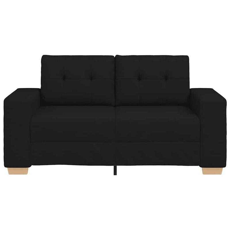 Tweezitter Bank – 2-Zits Sofa – Loveseat – Zetel – Bankstel – Zwart – Compact 47 Inch – Hardhouten Frame & Brandwerend