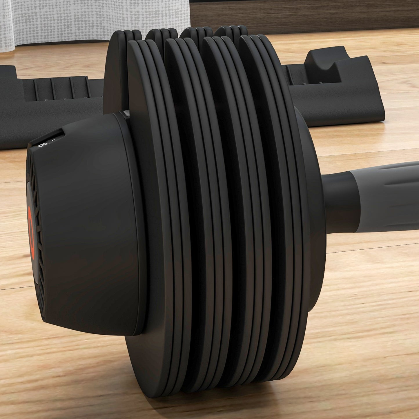 Verstelbare Dumbbells – Halters – Gewichtset – Fitness Gewichten – Krachttraining – Anti-Slip Handvat – Inclusief Opbergbakje – 3,5 tot 10 kg – Zwart
