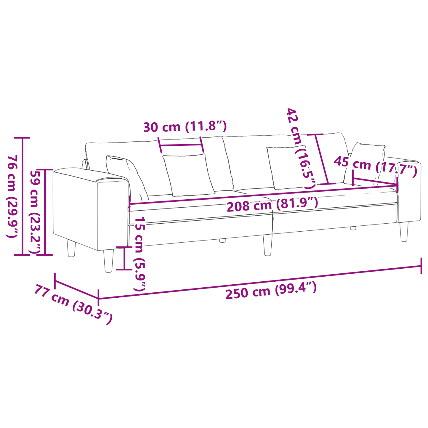 Velvet Bank – Fluwelen Sofa – Zitbank – Loungebank – Slaapbank – Zacht Fluweel – Stevig Houten Frame – Turquoise Zonder Ottoman