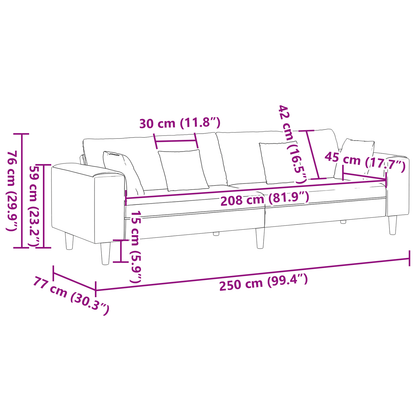 Bankstel – Hoekbank – Slaapbank – Loungebank – Zacht Velvet – Donkergrijs – Stevig Houten Frame – Inclusief Ottoman