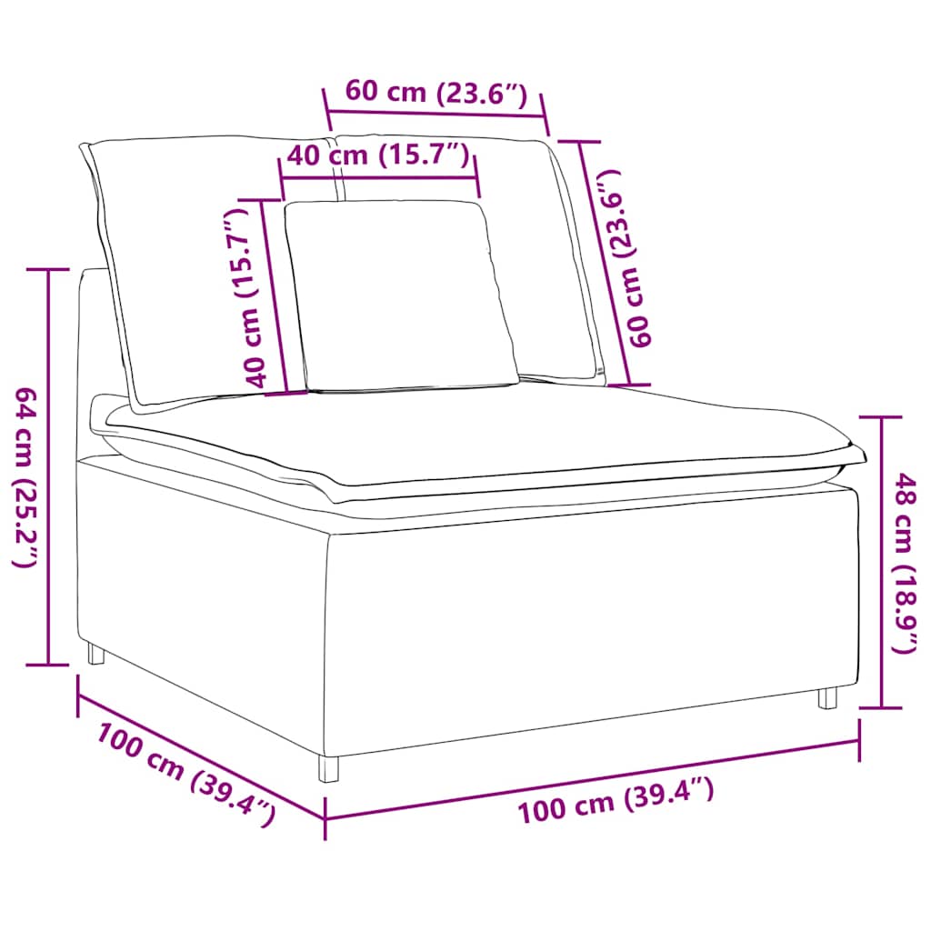 Modulaire Bank – Modulaire Banken – Sofa Element – Zitelement – Bankmodule – Comfortabel Corduroy Polyester – Stevig Metalen Frame