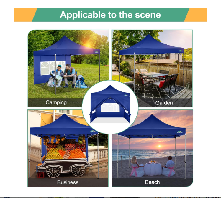 Partytent – Paviljoen – Tuintent – Feesttent – Easy-up – 3x3 Meter – Waterdicht – Versterkt Frame – Met Vier Zijwanden – Draagtas