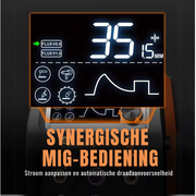 Hitbox - Lasmachine - Elektrische Lasser - 3 in 1 MIG Gasloze Lasmachine - MIG/MMA Lift TIG Lasser - Gas Afgeschermd - Enkele Spanning - Oranje