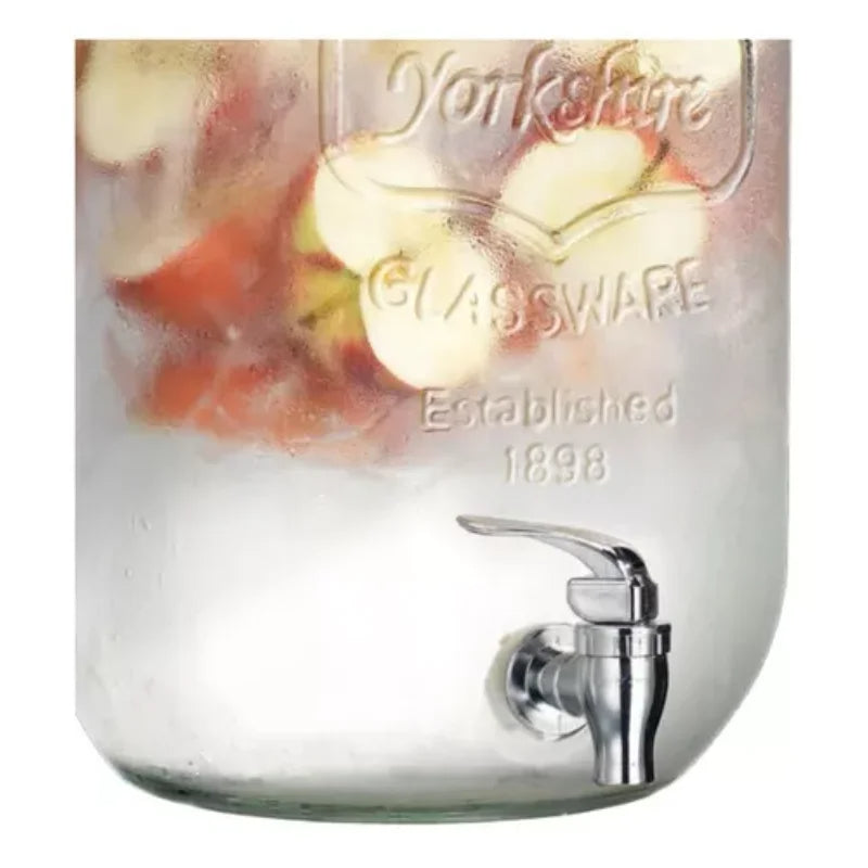Dispenser - Beverage dispenser - Organization dispenser - Glass beverage dispenser - 8L - Transparent White