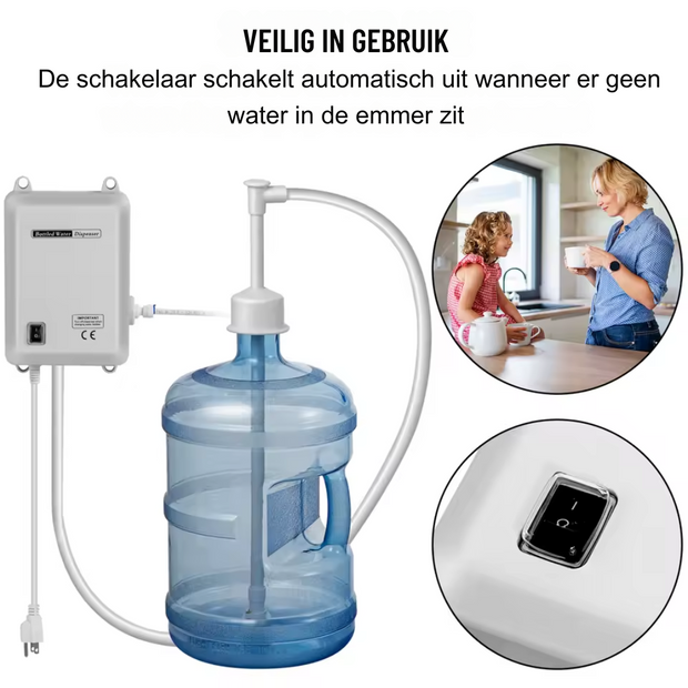 Vevor - Bottled Water Pump - With PE Pipe - 1 Gal/Min - 40 PSI - For Coffee, Tea Machine, Water Dispenser &amp; Refrigerator Ice Maker - White