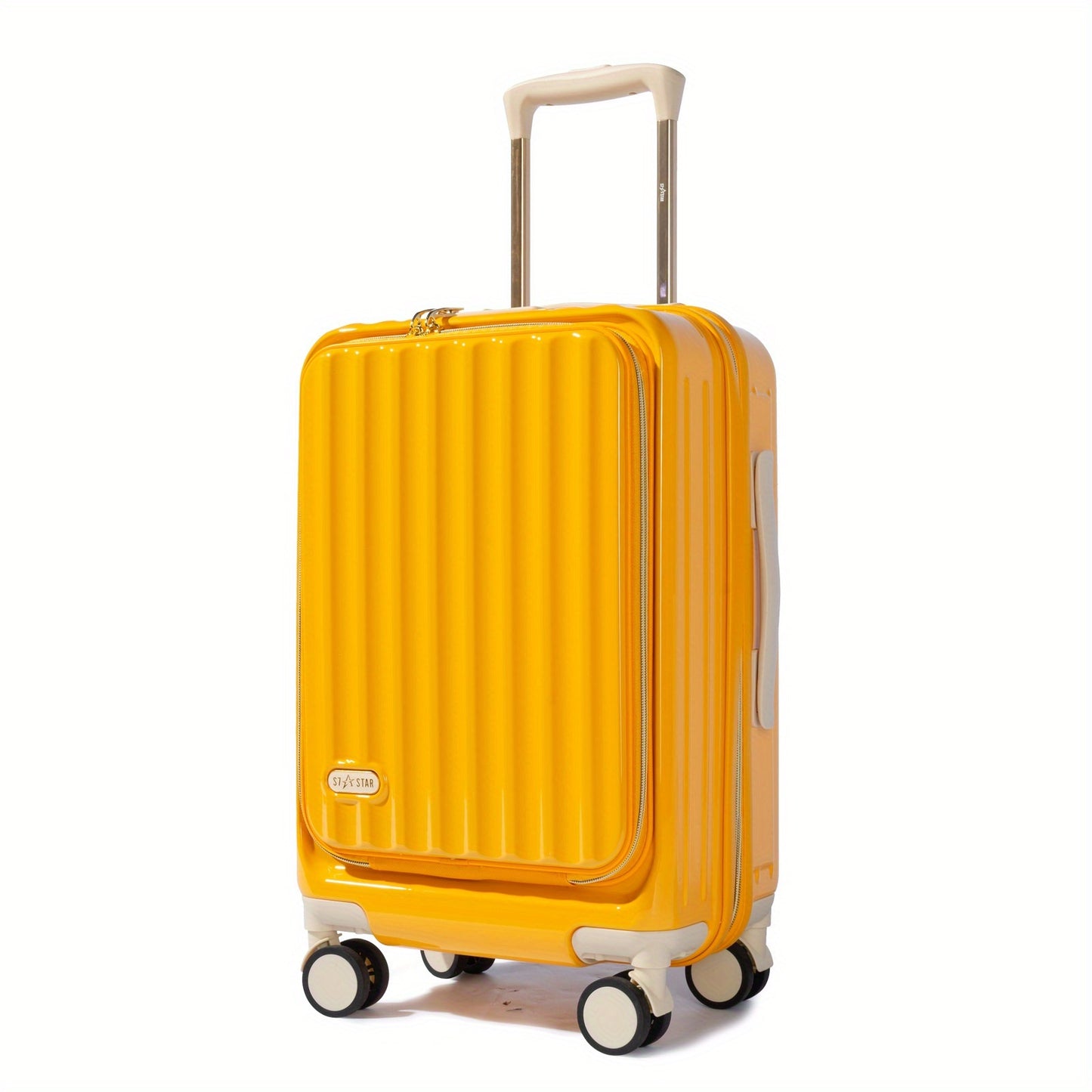 Koffer – Reiskoffer – Handbagage – Trolley – Valies – 20 Inch – Uitbreidbaar 25% Extra Ruimte – Hardcase PC Materiaal – Verstelbare Handgreep – Stille 360° Wielen – Laptopvak – Cijferslot – Gembergeel