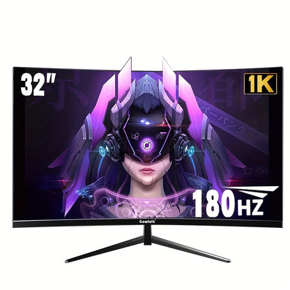 32 Inch Gaming Monitor – Curved Scherm – PC Monitor – Computerscherm – FHD 1080P – 180Hz Refresh Rate – 1800R Bochtige Beeldscherm