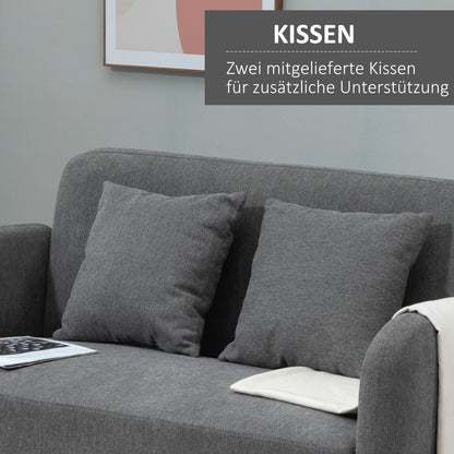 2-zitsbank – tweezitsbank – loveseat – zitbank – bankstel – fluwelen bekleding – verstelbare houten poten – 130x70x80 cm – inclusief 2 sierkussens