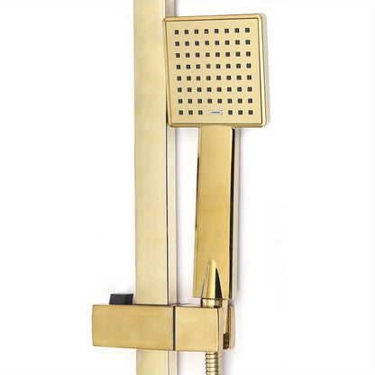 Gouden Douche Set – Complete Douche Installatie – Handdouche – Regen Douchekop – Badkraan – Messing Materialen – Hoogwaardige Kwaliteit - QUORE