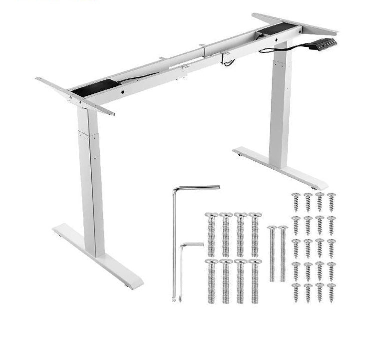 Bureauframe - Koudgewalst Koolstofstaal -  Elektrisch Bureauframe - Compatibel Desktopformaat 100-180 cm - Verstelbaar 70-117 cm Hoogte en 95-158 cm - Silvier A1